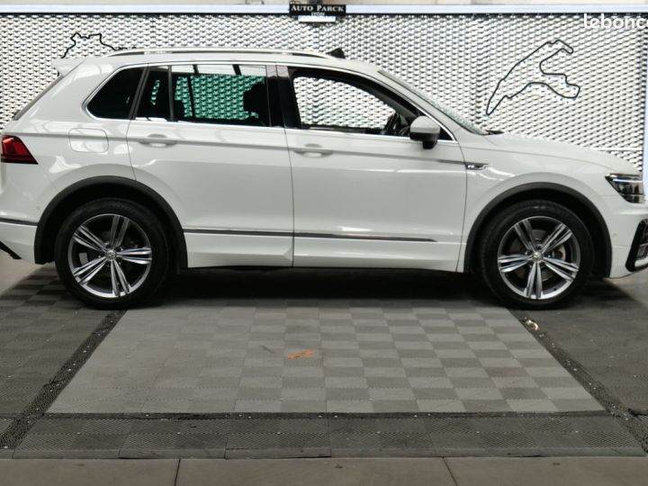 Volkswagen Tiguan 2.0 tdi 190 r line dsg7 4motion 1°main francais tva recuperable gps bi xenon toit ouvrant camera 360 key less go dcc acc detecteur ligne blanche angle Blanc - 3