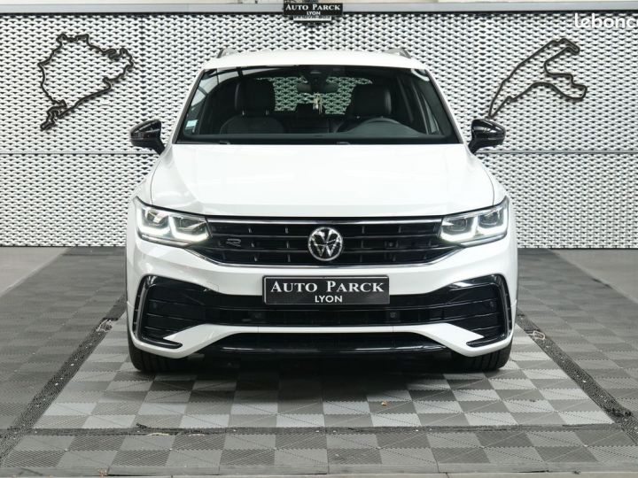 Volkswagen Tiguan New r line tdi 200ch 4motion dsg 1°main francais tva recuperable xenon- gps virtual cockpit- key less go attelage camera de recul pack black park assi Blanc - 2