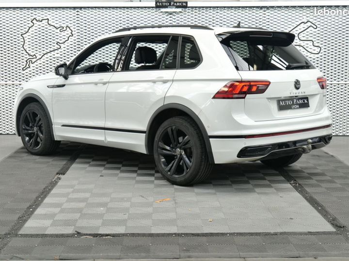 Volkswagen Tiguan New r line tdi 200ch 4motion dsg 1°main francais tva recuperable xenon- gps virtual cockpit- key less go attelage camera de recul pack black park assi Blanc - 4