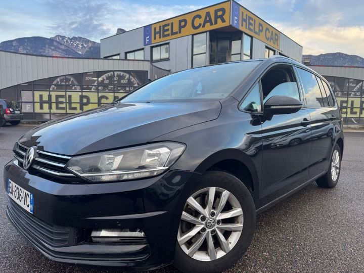 Volkswagen Touran 1.6 TDI 110CH BLUEMOTION TECHNOLOGY FAP CONFORTLINE DSG7 7 PLACES Noir - 1