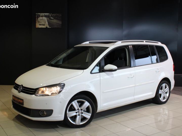 Volkswagen Touran II 1.4 TSI 140 CARAT DSG7 Garantie 12M P&MO Blanc - 1