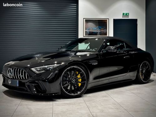 Mercedes SL Classe MERCEDES-AMG 63 AMG 4.0 V8 Bi-TURBO 585 CH 4MATIC+ SPEEDSHIFT PERFORMANCE CABRIOLET 1ER MAIN FRANÇAISE PACK BLACK CARBONE FULL OPTIONS NEUF