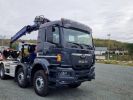 Camión Man TGS Multibasculante Ampliroll + grúa 8x4 polybenne grue tgs 35.480 avec ralentisseur neuf disponible sur parc GRIS - 4