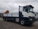 Camion porteur Renault C Plateau + grue 430 6x4 RETARDER - EFFER 220CL 4S BLANC - 4