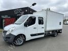 Chassis + body Renault Master 125cv DOUBLE CABINE 7 PLACES HAYON ELEVATEUR DHOLLANDIA PORTE LATERALE BLANC - 1