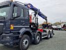 Trucks Man TGS Hookloader Ampliroll body + crane 8x4 polybenne grue tgs 35.480 avec ralentisseur neuf disponible sur parc GRIS - 1