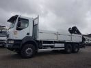 Trucks Renault Kerax Platform body + crane 450dxi.26 6x4 HIAB 166 DS-4 HIDUO BLANC - 1
