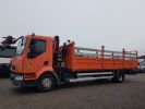 Trucks Renault Midlum Platform body + crane 220dxi.16 + FASSI F80 - B.V. à réviser ORANGE - 1