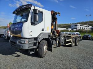 Trucks Renault Kerax Hookloader Ampliroll body + crane 410.26 6X4 POLYBENNE GRUE  Occasion