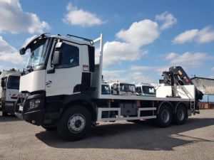 Trucks Renault C Platform body + crane 380 K 6x4 + HIAB 188BS-4 Occasion